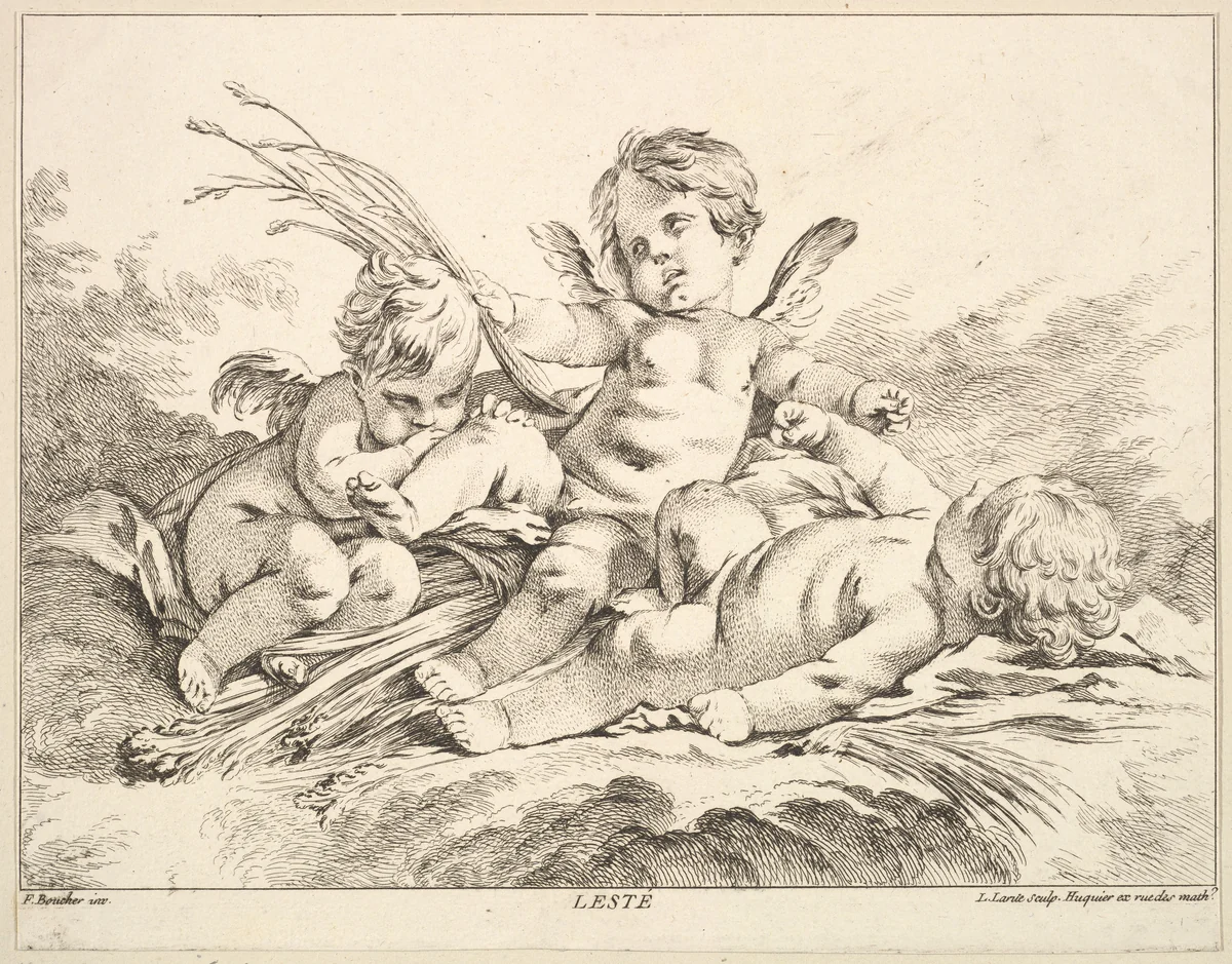 Summer by Louis Félix de La Rue, print, 1731-1765