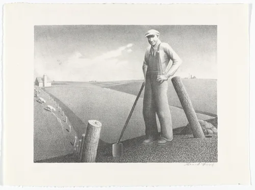 In the Spring by Grant Wood, print, 1939