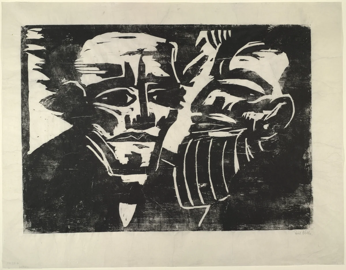 Doctors (Doktoren) by Emil Nolde, print, 1922