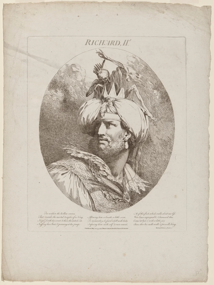 Richard II by John Hamilton Mortimer, print, 1775