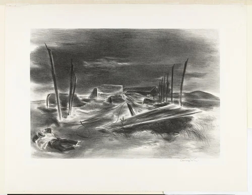 Deserted Brickyard by Yasuo Kuniyoshi, print, 1939