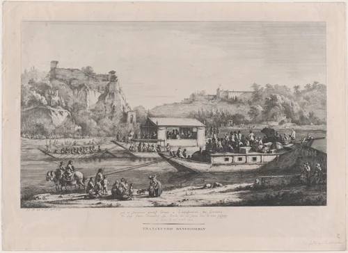 Pope Pius VII on the Saône by Jean Jacques de Boissieu, print, 1805