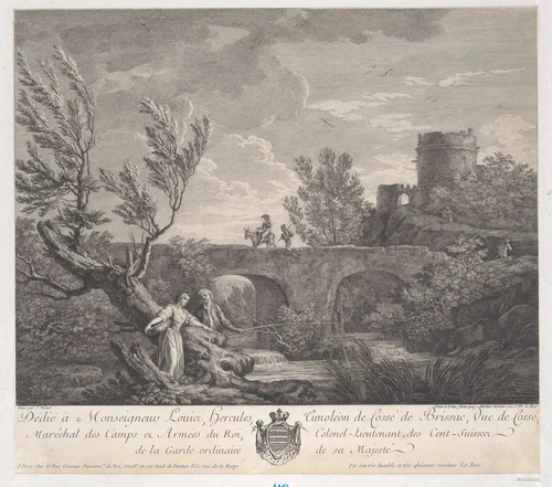 The Village Fountain by Joseph Vernet, print, 1745-1805