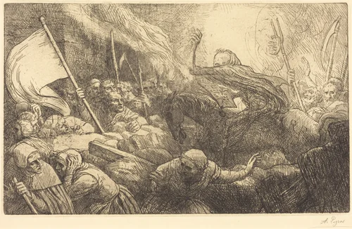 The Triumph of Death: Proclamation (Le triomphe de la mort: La proclamation) by Alphonse Legros, print, 1837-1911
