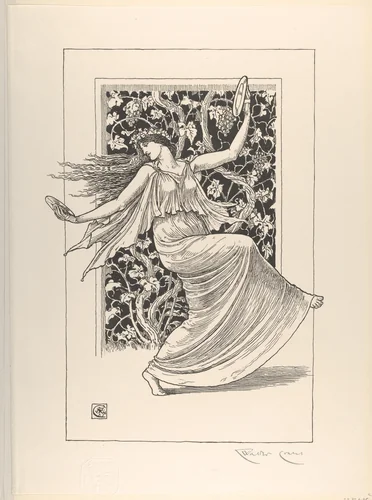 Dancing Nymph (Nymphe Danseuse), from "L'Estampe Originale" by Walter Crane, print, 1895