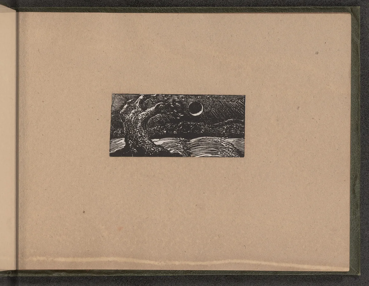 Blasted Tree and Flattened Crops by William Blake, print, 1821