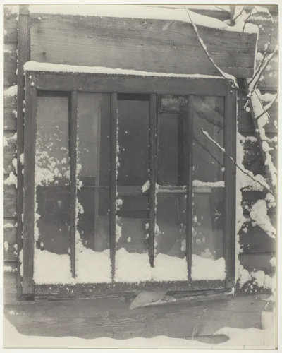 Window: Wood, Glass, Snow by Alfred Stieglitz, photograph, 1923