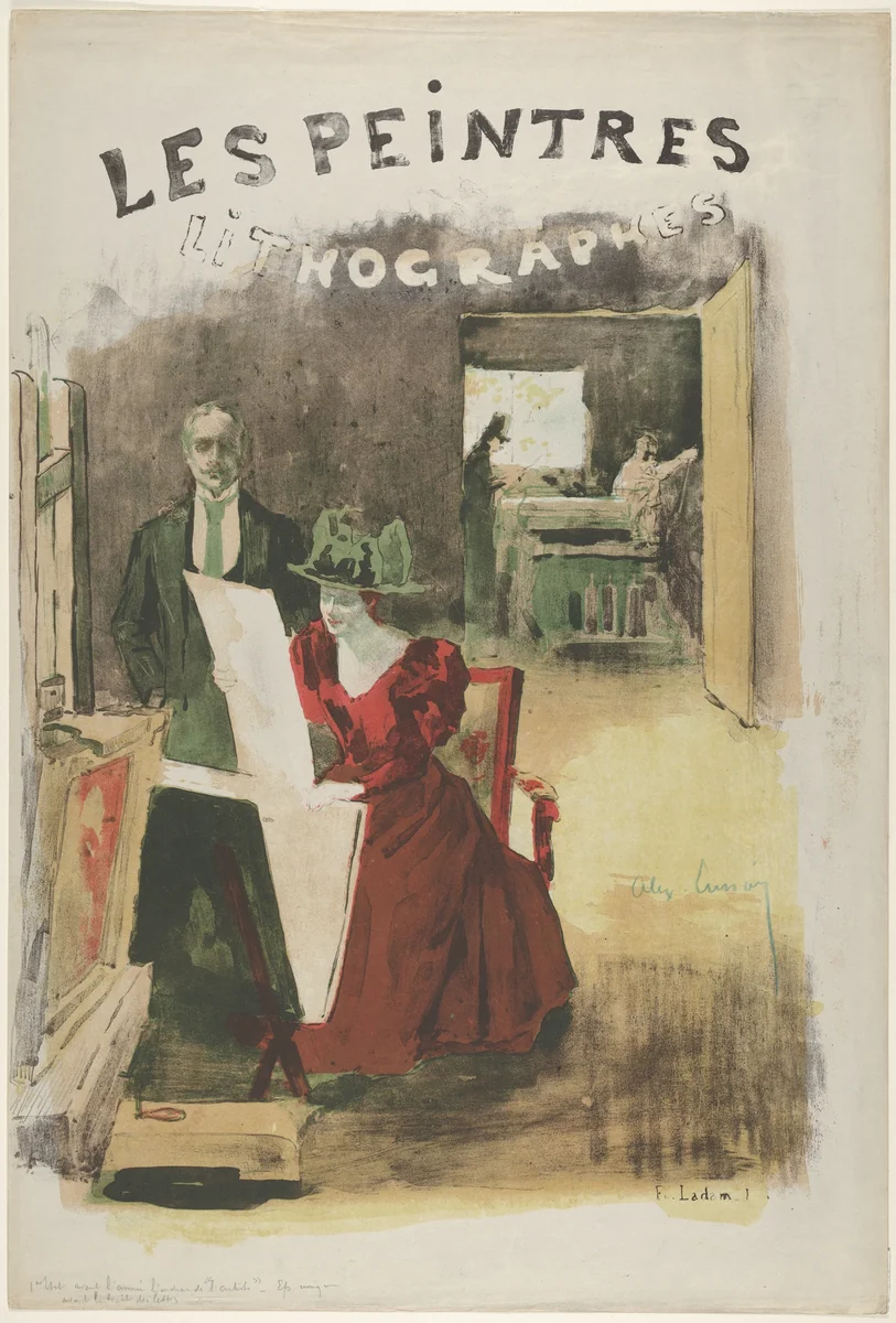 Cover for Les Peintres Lithographes by Alexandre Lunois, print, 1889-1899