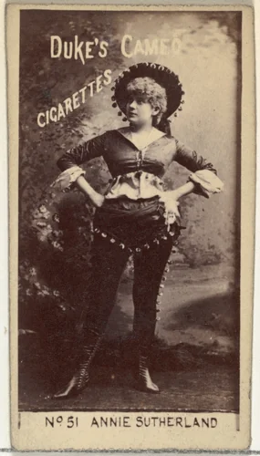 Card Number 51, Annie Sutherland, from the Actors and Actresses series (N145-4) issued by Duke Sons & Co. to promote Cameo Cigarettes by W. Duke, Sons & Co., photograph, 1880-1889