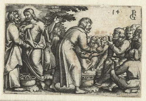 De wonderbare spijziging by Unknown, print, 1534-1535