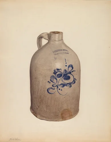 Jug by Yolande Delasser, index of american design, 1938