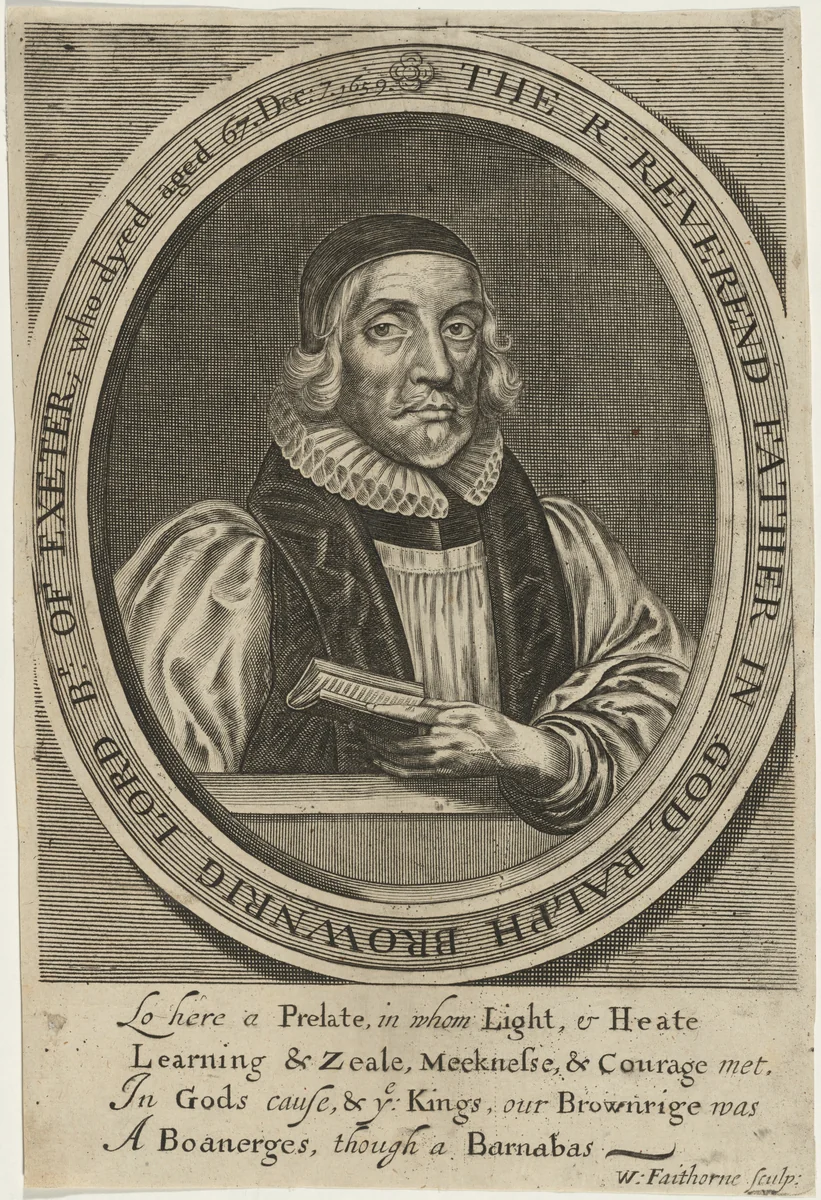 Ralph Brownrig by William Faithorne, print, 1661