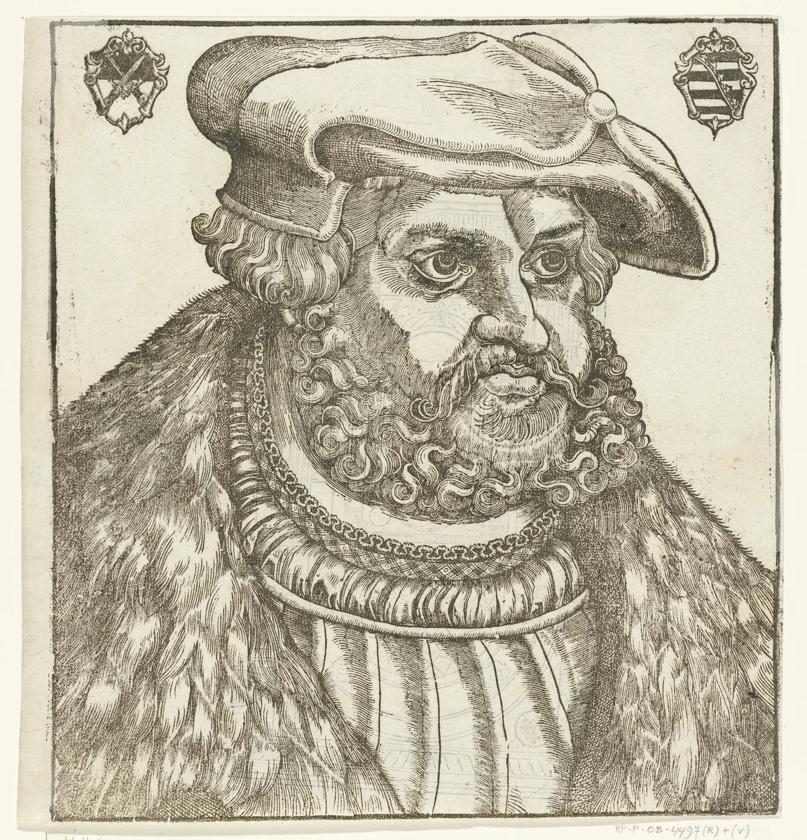 Portret van Frederik III (Frederik de Wijze) keurvorst van Saksen by anonymous, print, 1525-1593