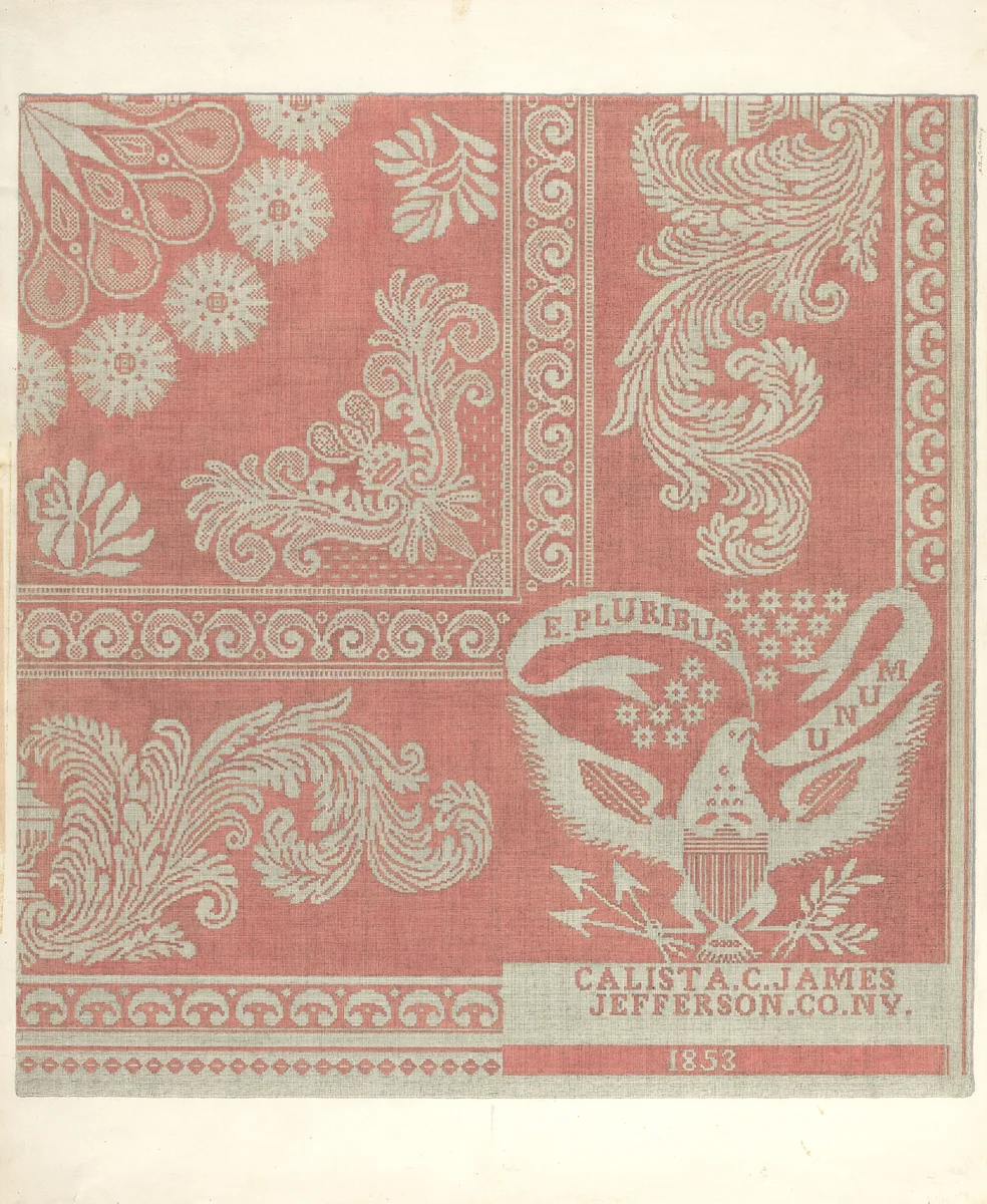 Tyler Coverlet by Arthur G. Merkley, index of american design, 1941