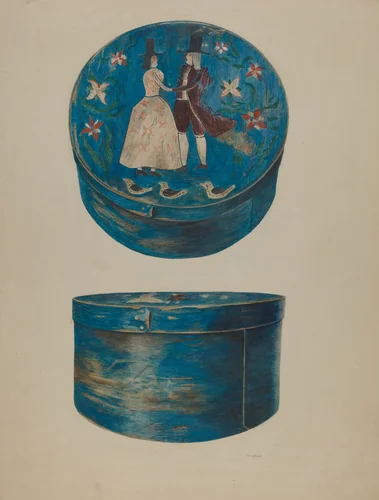 Pa. German Bandbox by Betty Jacob, index of american design, 1941