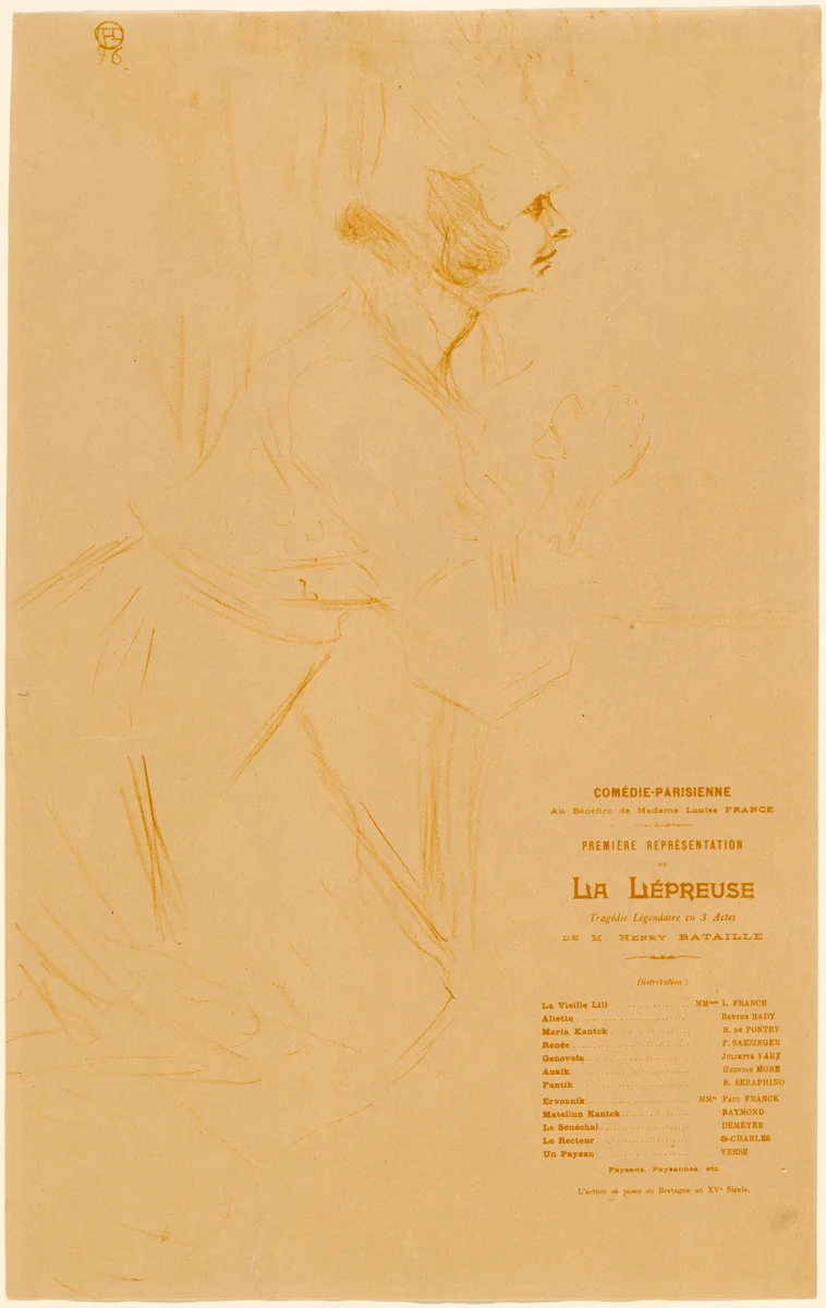 La Lépreuse by Henri de Toulouse-Lautrec, print, 1864-1901