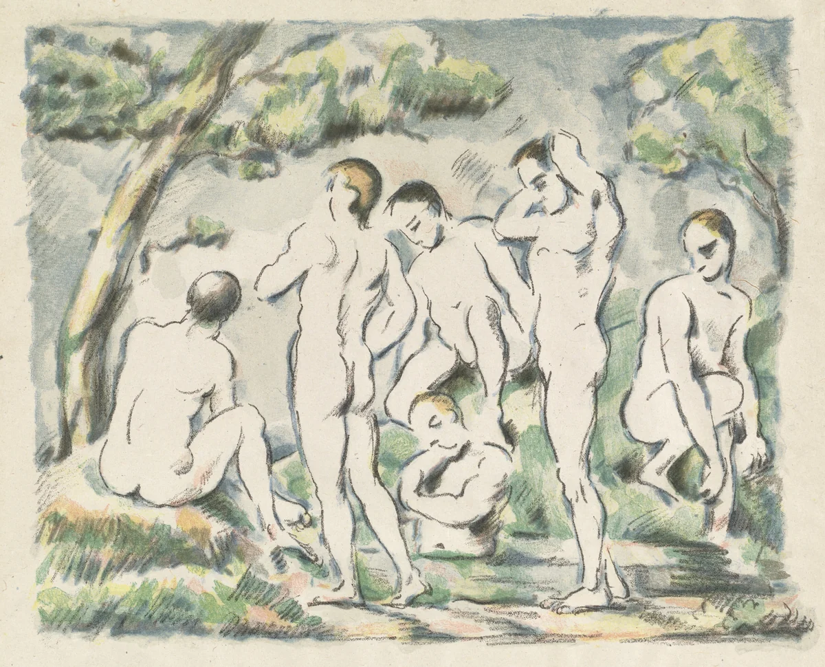 The Bathers (Small Plate) by Paul Cezanne, print, 1897
