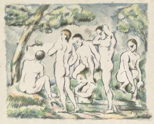The Bathers (Small Plate) by Paul Cezanne, print, 1897