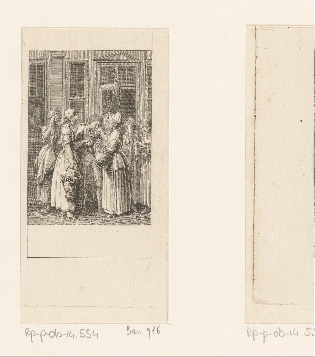 La Fleur kust de handen van de dames by Daniel Nikolaus Chodowiecki, print, 1783