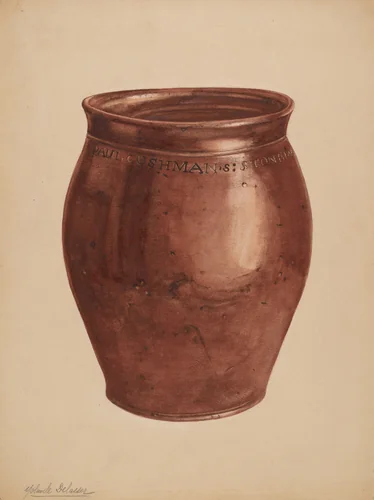 Jar by Yolande Delasser, index of american design, 1937