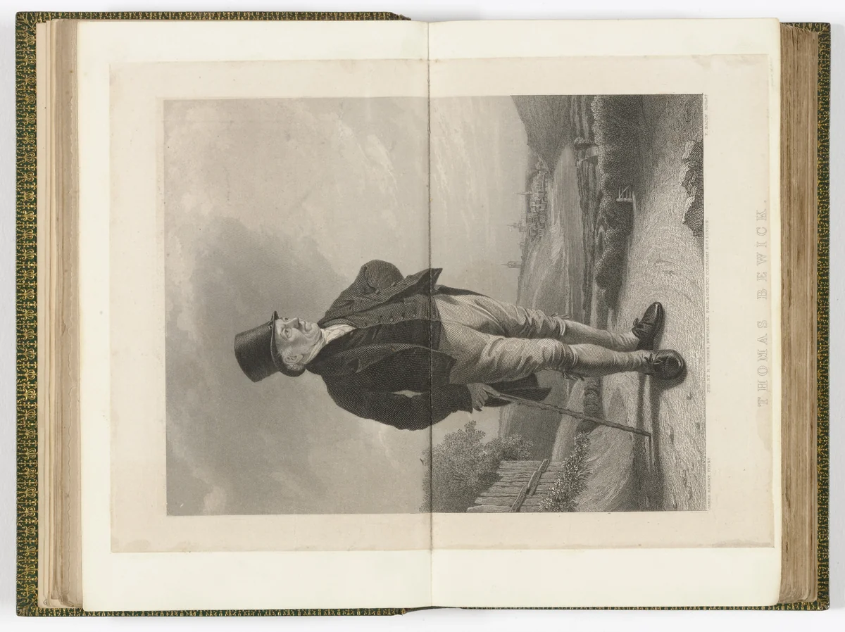 Thomas Bewick after James Ramsey (double page inlay between pages xxiv and 1) from The Fables of Aesop by F. Bacon, illustrated book, 1852