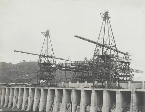 Balboa Terminals. Unloading Towers at Coaling Plant under erection by Unidentified Photographer, photograph, 1915