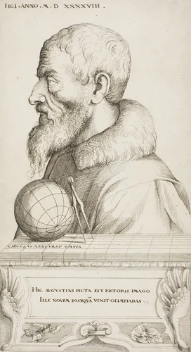 Self-Portrait by Augustin Hirschvogel, print, 1548