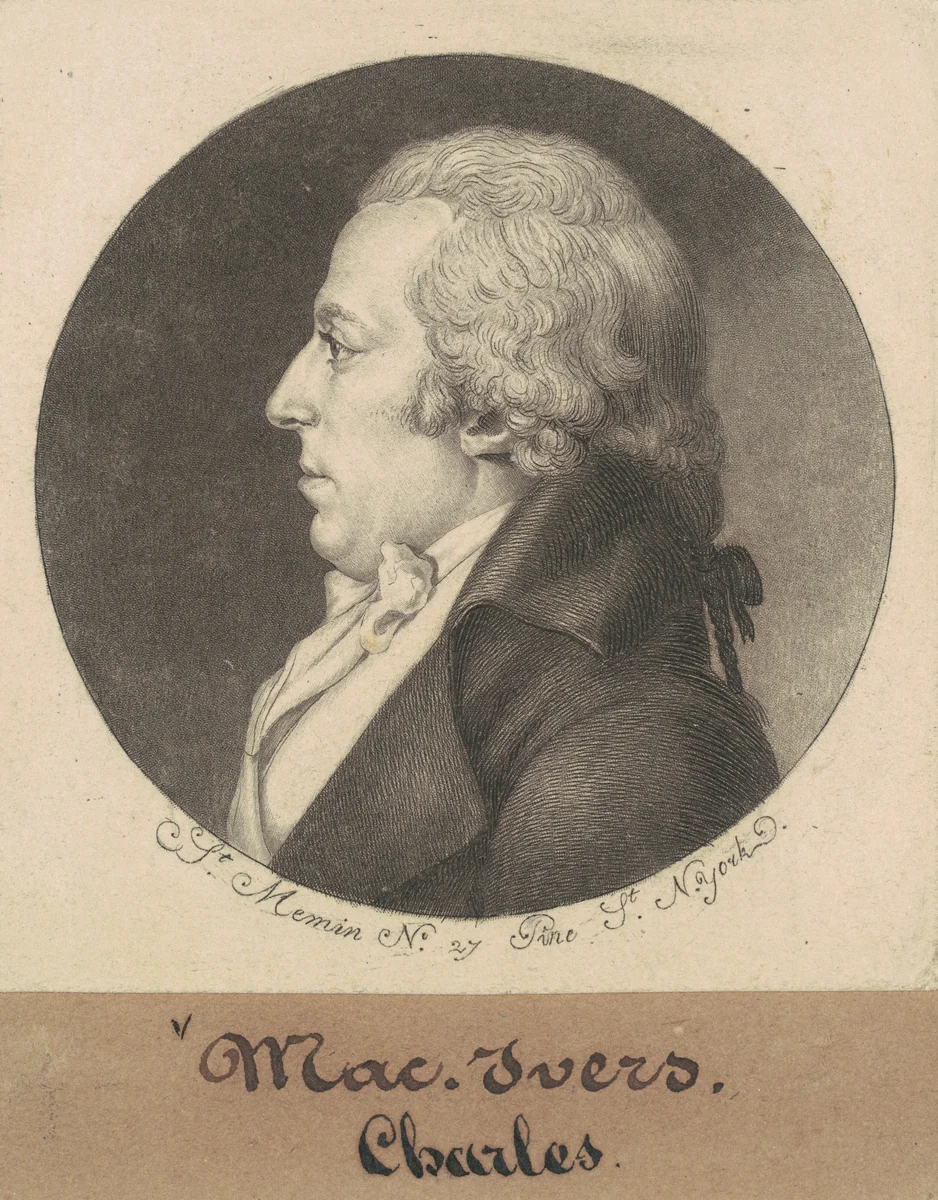 Charles McEvers by Charles B. J. Févret de Saint-Mémin, print, 1798