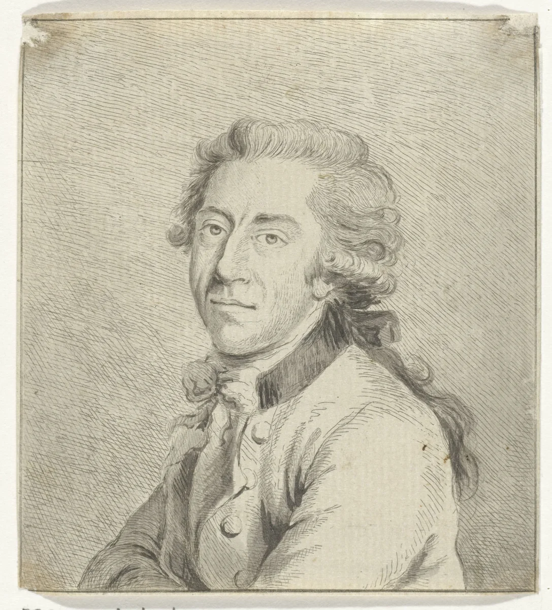 Portret van een man by James Hazard, print