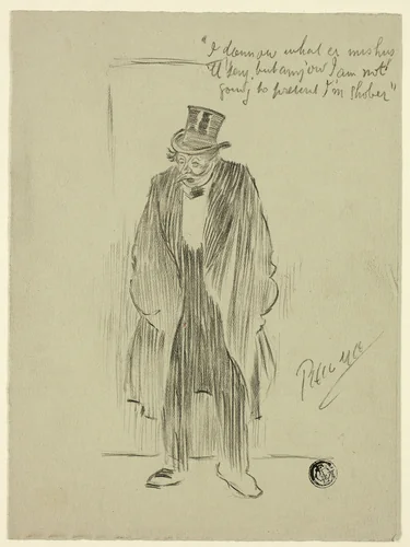 The Modern Troubadour by Philipp William May, drawing, 1884-1903