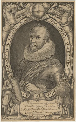 Horaty Veer, Equitus (Horace Vere, Lord Vere of Telbury) by Francis Delaram, print, 1590-1627