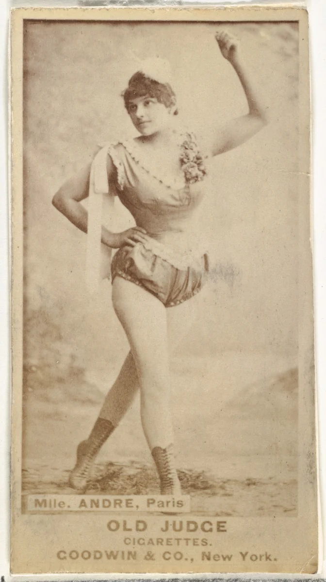 Mlle. Andre, Paris, from the Actors and Actresses series (N171) for Old Judge Cigarettes by Goodwin & Company, photograph, 1886-1890