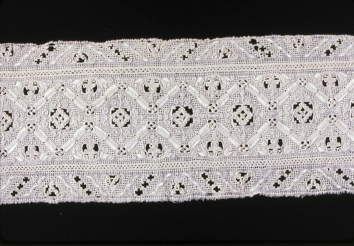Fragment (Three Joined Strips from Small Pillow) by Italy, textile, 1550-1600