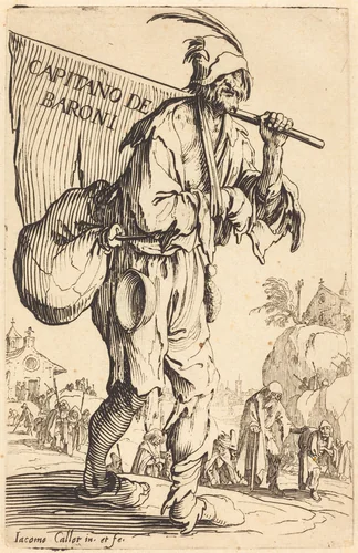 Captain of the Barons by Jacques Callot, print, 1622