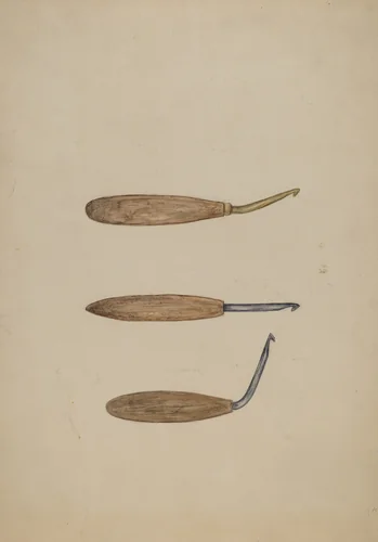 Rug Hooks by Mary Fitzgerald, index of american design, 1941