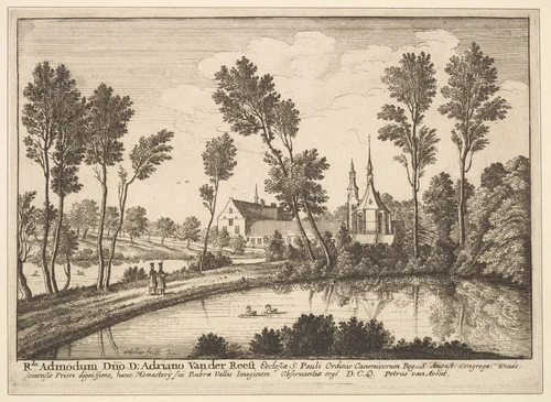 Rothendael Abbey by Wenceslaus Hollar, print, 1648