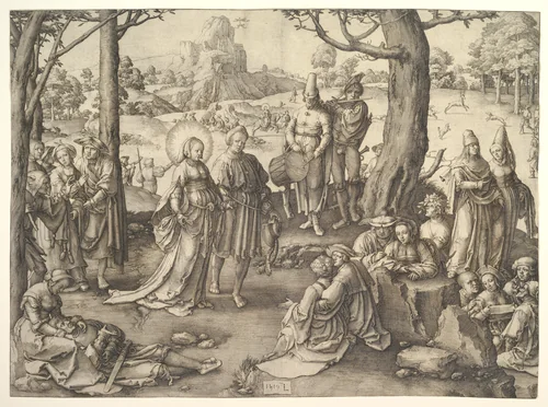The Dance of the Magdalene by Lucas van Leyden, print, 1519