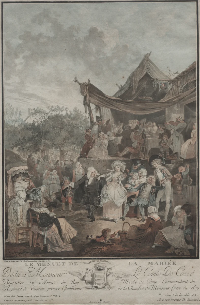 Le Menuet de la Mariée by Philibert Louis Debucourt, print, 1786