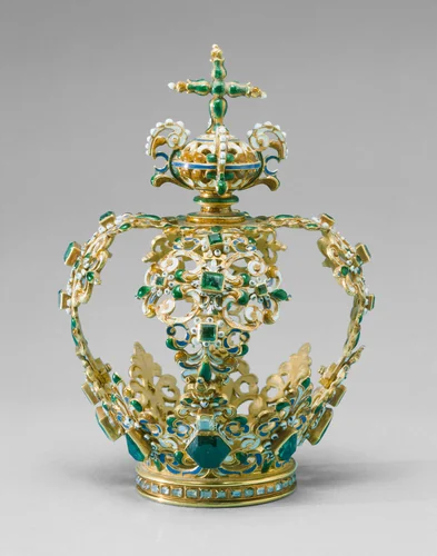 Crown, Probably for a Statue of the Christ Child by Spanish or Spanish Colonial, metalwork, 1600-1650
