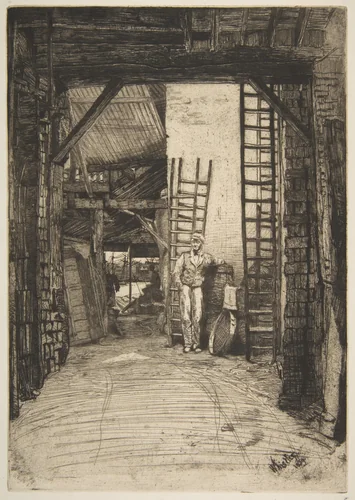 The Lime-Burner (W. Jones, Lime-Burner, Thames Street) by James McNeill Whistler, print, 1859