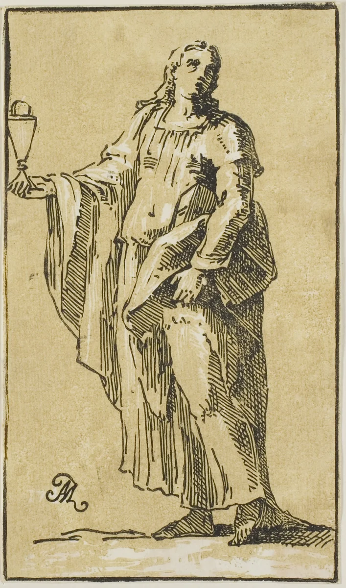 St. John the Evangelist by Anton Maria Zanetti, print, 1700-1767