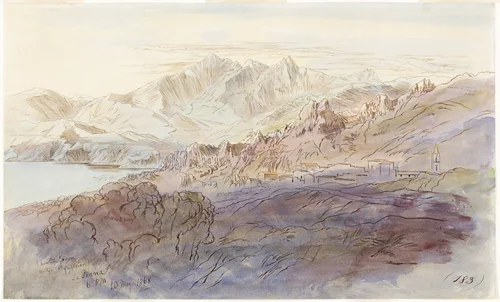 La Piana by Edward Lear, painting, 1868