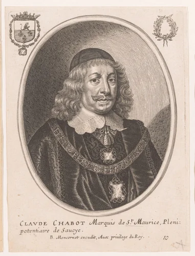 Portret van Claude Chabot by anonymous, print, 1610-1668