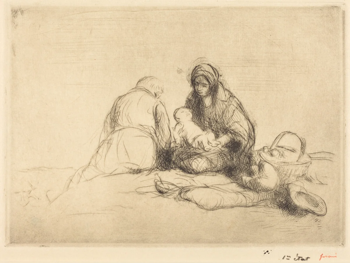La repos en Egypte (The Rest in Egypt) by Jean-Louis Forain, print, 1911-1921