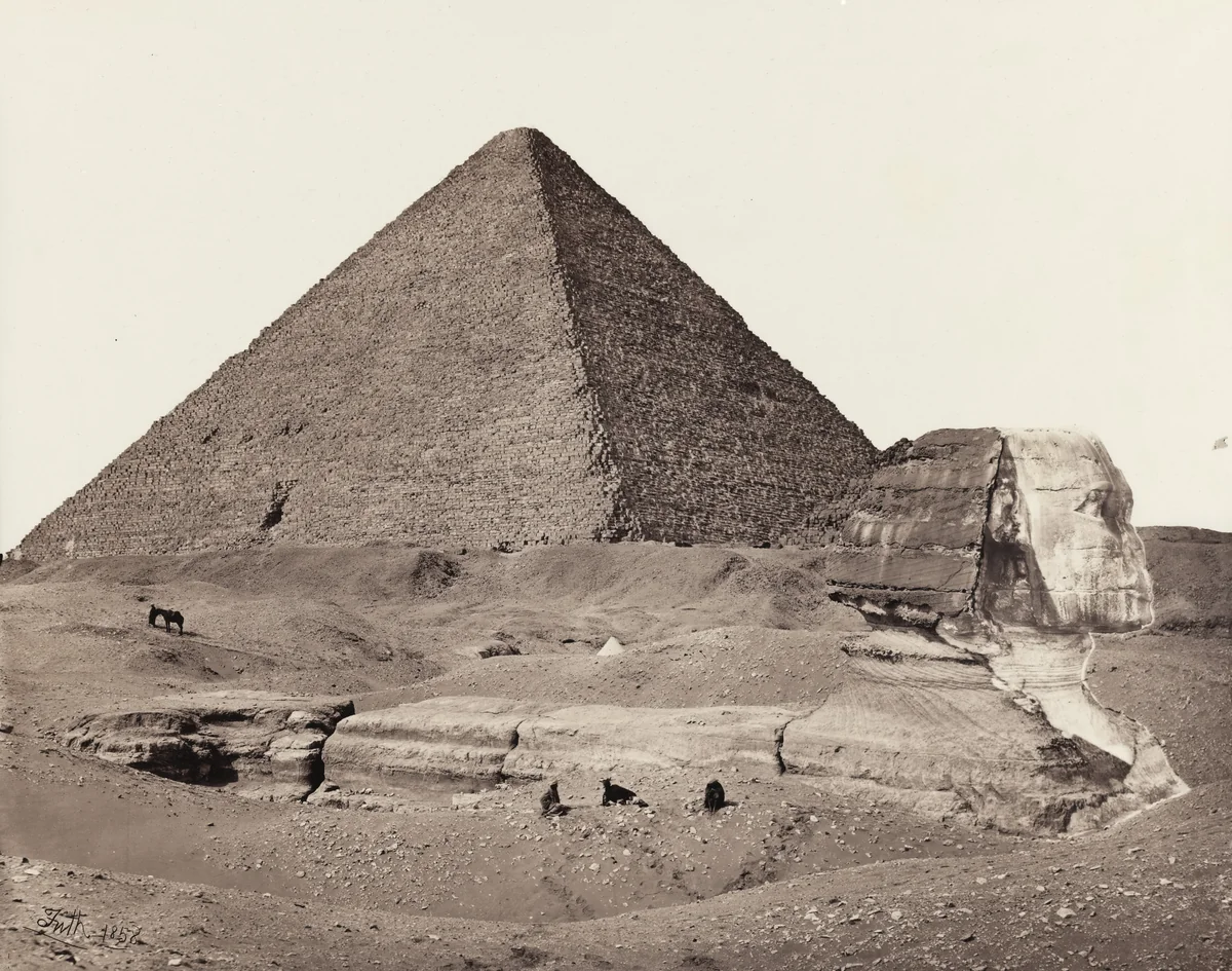 The Sphinx and Great Pyramid, Gezah by Francis Frith, photograph, 1858
