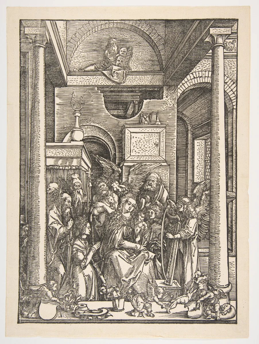 The Glorification of the Virgin, from "The Life of The Virgin" by Albrecht Dürer, print, 1502