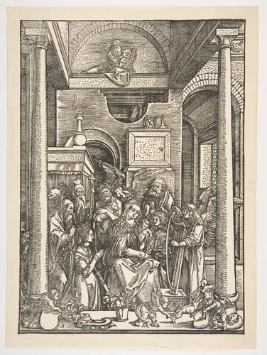 The Glorification of the Virgin, from "The Life of The Virgin" by Albrecht Dürer, print, 1502