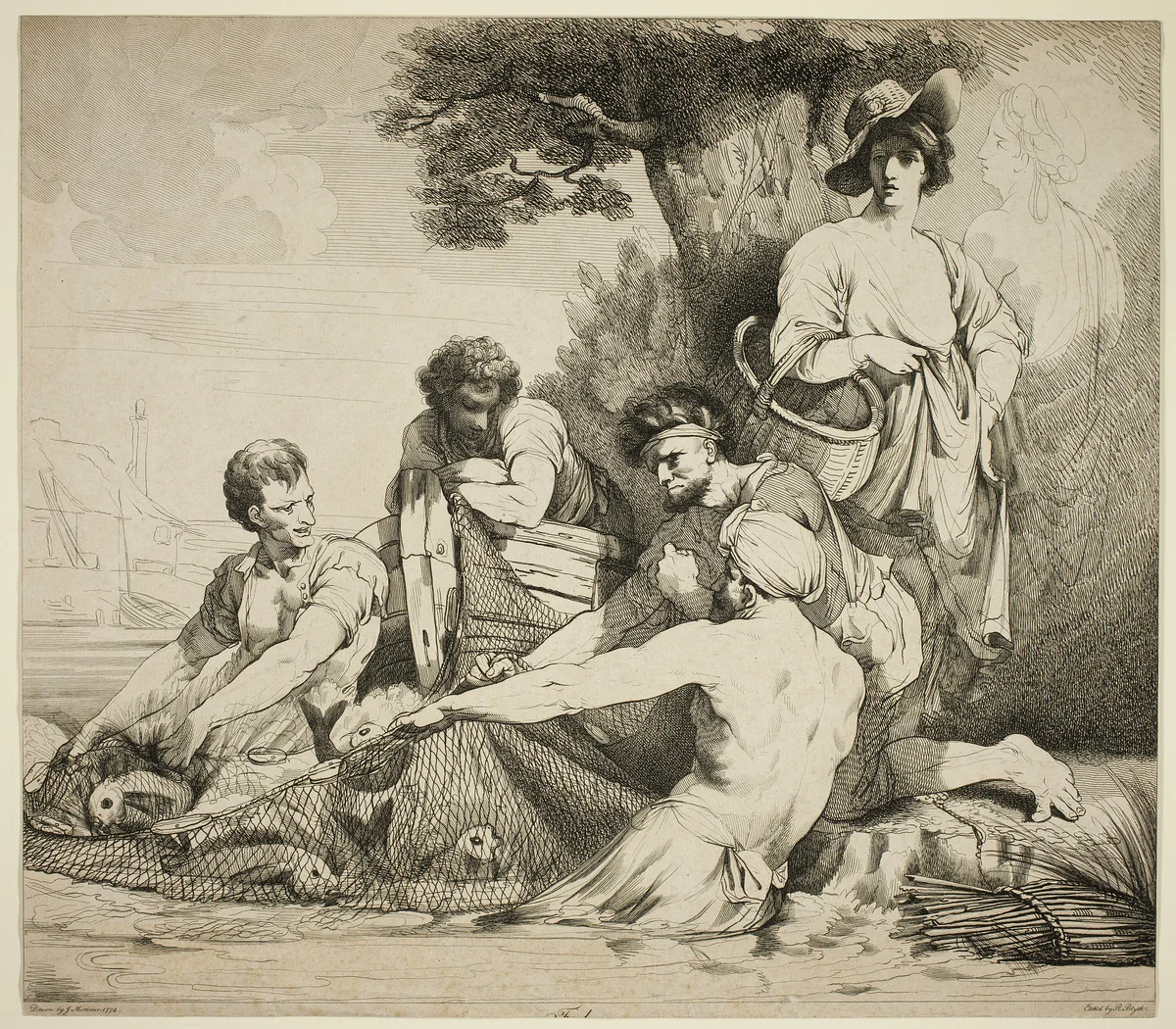 Fishermen by Robert Blyth, print, 1880