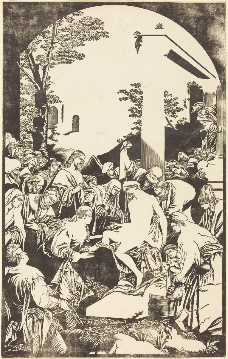 The Raising of Lazarus by John Baptist Jackson, print, 1742