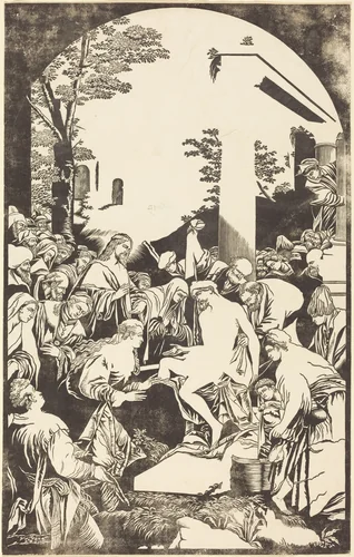 The Raising of Lazarus by John Baptist Jackson, print, 1742